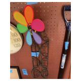 Metal art, flower windmill