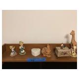 Statues, Rabbit, Boxes, Puppy and duck,