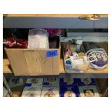 Box Lot Assorted Household Items Including Linen and Accessories