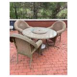 Outdoor Furniture Set with Table, Chairs, and Swing