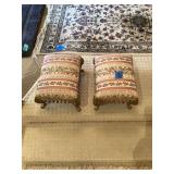 Pair of Upholstered Footstools