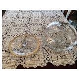 Glass Cake Stand with Dome and Additional Plate