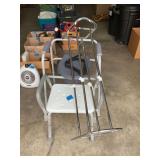 Shower bench, commode, Shoe Rack