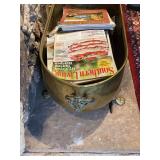 Brass Fireplace Magazine Holder