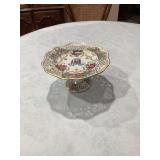 Dresden Porcelain Reticulated Pedestal Cake Stand