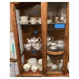 Cabinet Assortment of Glassware and Dinnerware