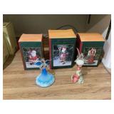 Santas from Around the World and Angel Figurines with Boxes