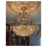 Crystal Chandelier with Ceiling Medallion