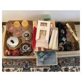 Candles, Candle Holders, Telephone, and Accessories Assortment