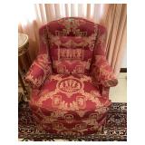 Upholstered Wingback Armchair