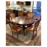48” Round Table w/4 chairs (20” leaf)