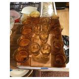 Amber Glass Drinkware Set