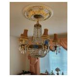Crystal Bead Chandelier with Shades