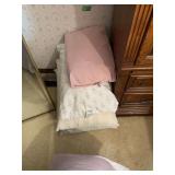 Comforter, and pillows