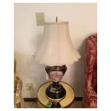 Porcelain Table Lamp with Cherub Motif