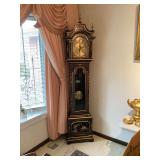 Inlaid Grandfather Clock with Westminster Chimes