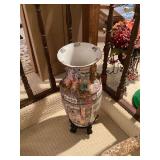 Decorative Porcelain Vase with Stand