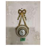 Louis XVI Antique French Ormolu and Bronze cartel wall clock No Key