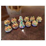 11 Porcelain Dinner Place-card Holders Hand painted From Italy