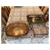 Assorted Metal Serving Trays
