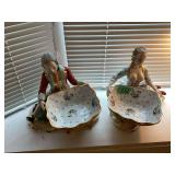 Pair of Figural Porcelain Dishes