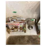 Magazines and Mirror, Stain Glass