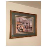 Framed Parisian Street Scene Print