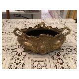 Rococo Style Gilt Bronze Oval Jardiniere with Certificate of Authenticity