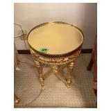 Gilt Round Table with Mirrored Top