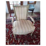 Upholstered Armchair with Striped Pattern