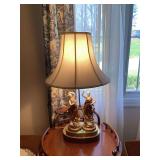 Vintage Figural Table Lamp likely Designed by Art Nouveau Style By French Artists