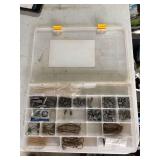 Fishing Tackle Box with Hooks and Weights