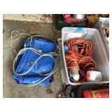 Tarp, Extension Cords, and Jumper Cables