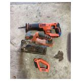 Black & Decker circular saw, Sawzall, Flashlight NO BATTERIES OR CHARGER