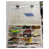 Fishing Lure Assortment in Tackle Box