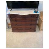 Marble Top Wood Chest of Drawers