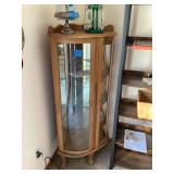 Curio Cabinet with Mirror Back, Glass Shelves