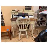 Ethan Allen Painted Writing Desk with Matching Chair