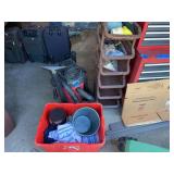 Craftsman Wet Dry Vac and Multi-Tiered Storage Organizer with Assorted Contents