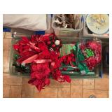 Assorted Christmas Holiday Decor and Gift Wrapping Supplies