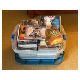 Assorted Music CD Collection in Plastic Storage Bin