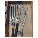 Assorted Craftsman Combination Wrenches and Adjustable Wrenches