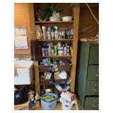 Assorted Household Cleaning Supplies and Storage Bins