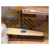 Wooden Accordion-Style Sewing Box and Pressing Board