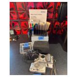 Collection of Digital and Film Cameras with Accessories