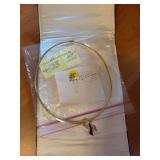 14K Yellow Gold Omega Necklace with Ribbon Slide Pendant