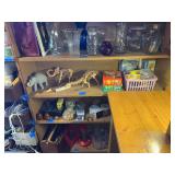 Assorted Collection of Glassware, Puzzles, and Decorative Figures