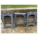 Set of Three Folding Plastic Sawhorses