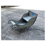 Galvanized Metal Sleigh Decorative Display