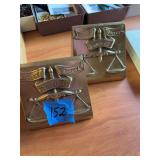 Pair of Brass Bookends Featuring Scales of Justice Motif